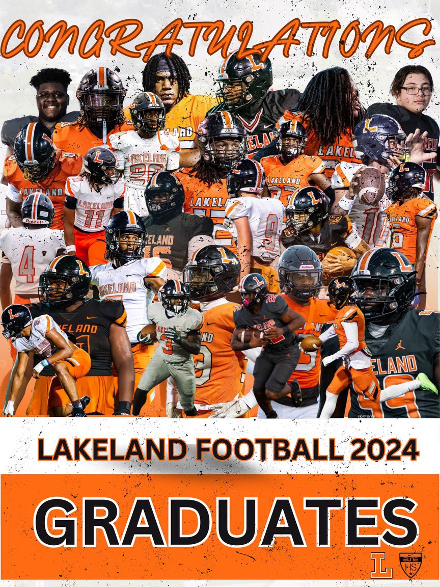 On behalf of the Lakeland Dreadnaught Football Program, we’d like to congratulate all of the graduates nation-wide, ESPECIALLY OUR GUYS!!! #2RINGS ⚓️🟠⚫️ #NulliSecundus #WhereWinningIsTradition #EverybodysFavoriteTopic #OftenImitatedNeverDuplicated