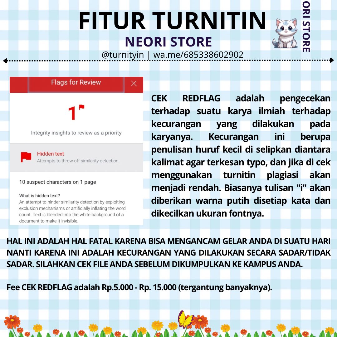 neori • turnitin - order lgsg ke wa tweet media