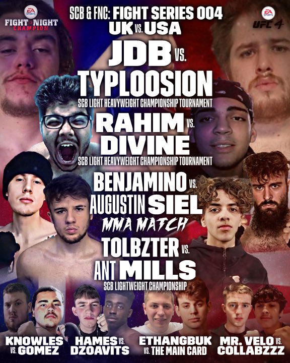 🇬🇧 WHICH SIDE ARE YOU ON? 🇺🇸 Your full card for the Fight Series UK vs. USA event 🥊 Coming soon on the JustMwenyu YouTube channel, in the meantime comment your predictions down below 🫡 #SCBFightSeries