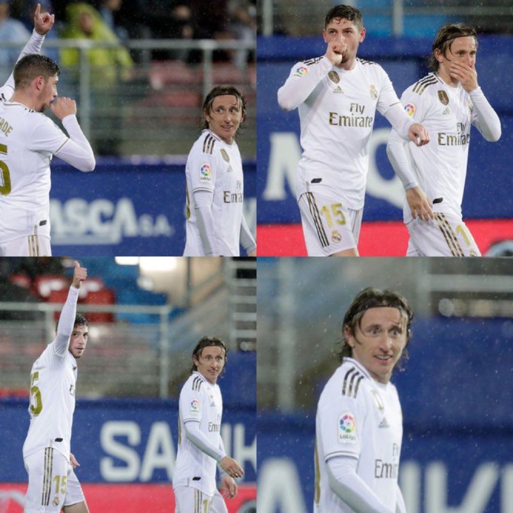 The time Luka Modric found out Fede Valverde would become a father. 😂🤍