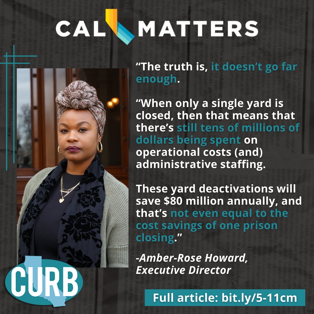 🗞📲Check out this recent @calmatters article by @nigelduara in response to @cagovernor @gavinnewsom’s failure to commit to closing more prisons in the #MayRevise #CABudget ➡️ bit.ly/5-11cm Take action with us: bit.ly/closeCRCtoolkit #ClosePrisonsSaveBillions