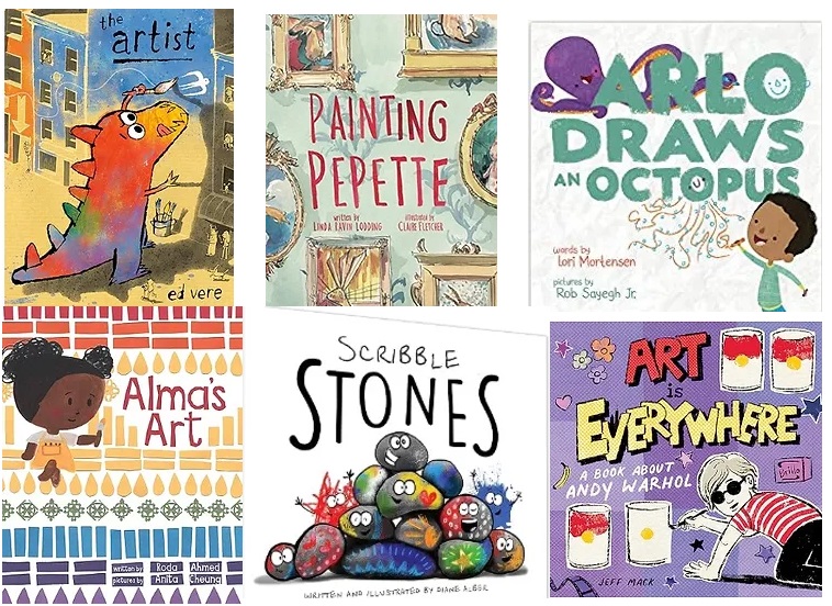 May 16 is National Drawing Day. Celebrate with these great picture books. @abramskids @RobSayArt @ed_vere @LindaLodding @rodaahmed @RodaWorld_ @jeffmackbooks @ArtistDi #kidlit #k12 #drawing #teachers #librarians #parents #amreading #pbchat #readtome #youngartists #kidsart