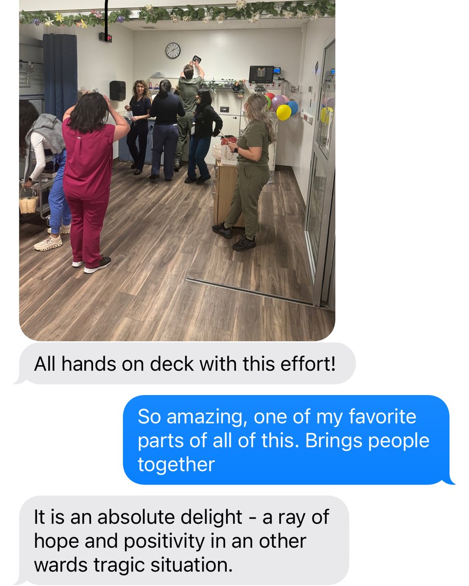 A bittersweet @3wishesproject_ wedding happened today at @OliveViewUCLA. This was my text exchange. It is always such a privilege to see how #kindness can bring us all together. A 1000 kudos to all the staff who came to help. #nurses are amazing.