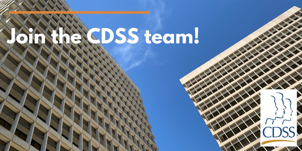 Work with a purpose at CDSS! Our programs are hiring! To apply, visit: bit.ly/3BhkblI. Also, our Legal Division is recruiting for three Attorney positions at the Attorney I or III level. Salary: $10,536 - $13,526/mo. Learn more: bit.ly/4aoZPph