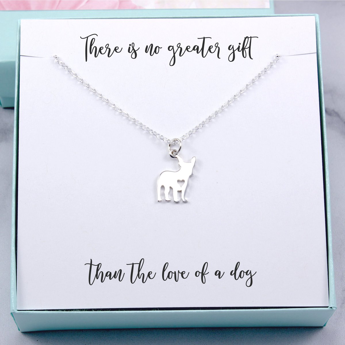 French Bulldog Pendant Necklace, sterling silver, Frenchie owner gift, dog lover birthday, pet heart charm jewelry, memorial remembrance tuppu.net/8d0d58 #giftsforher #shopsmall #giftideas #etsyfinds #Etsy #etsygifts #etsyshop