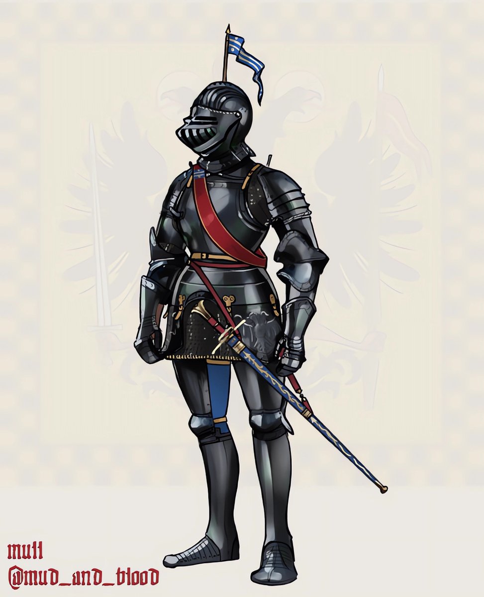 Mud_and_Blood's tweet image. A heavy cavalry Knight from the Holy Imperial Gottesreich. The Imperial Duchy of Ponce is well known for it's cavalry.