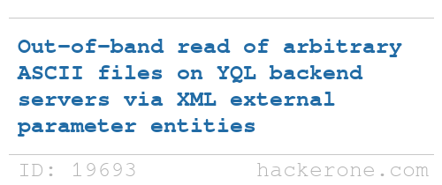 Yahoo! disclosed a bug submitted by @Agarri_FR: hackerone.com/reports/19693 #hackerone #bugbounty
