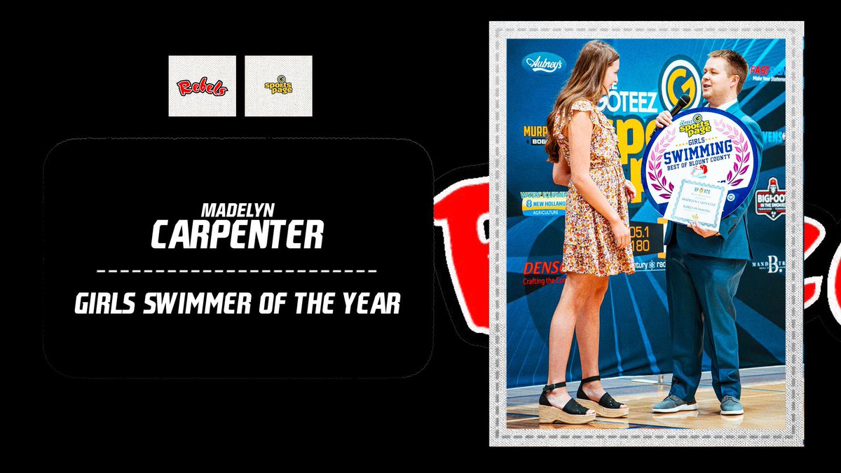 Congratulations to Madelyn Carpenter for winning The GoTeez Sports Page Girls Swimmer of the Year.

#GoRebels | #MaryvilleMentality