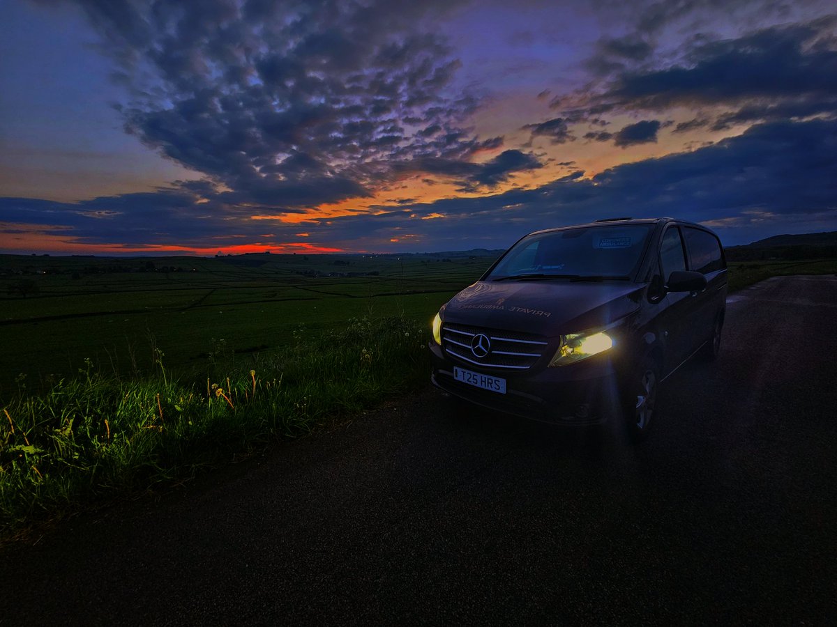 Just back home from a late evening run from our base in Nottingham to Manchester airport to collect a gentleman on behalf our colleagues.