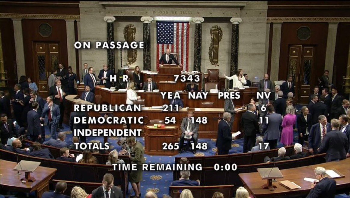BREAKING.🚨 The House just passed a bill to detain and deport illegal aliens who assault police officers. 148 Democrats voted AGAINST it. These people hate Americans.