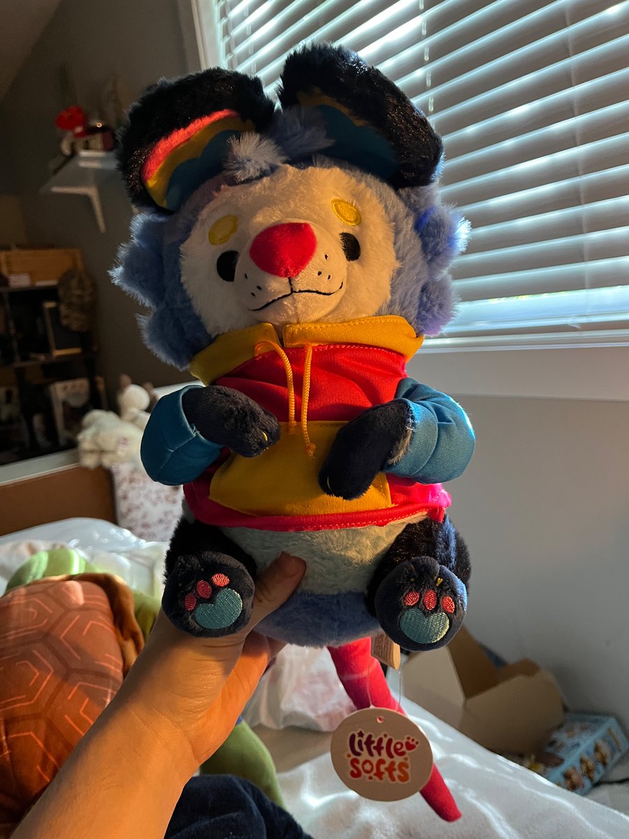 HE’S HERE <3 Thank you @littlesofts !!! He’s going to enjoy being a part of my plush family, and I’m so excited to make him little clothes!!!