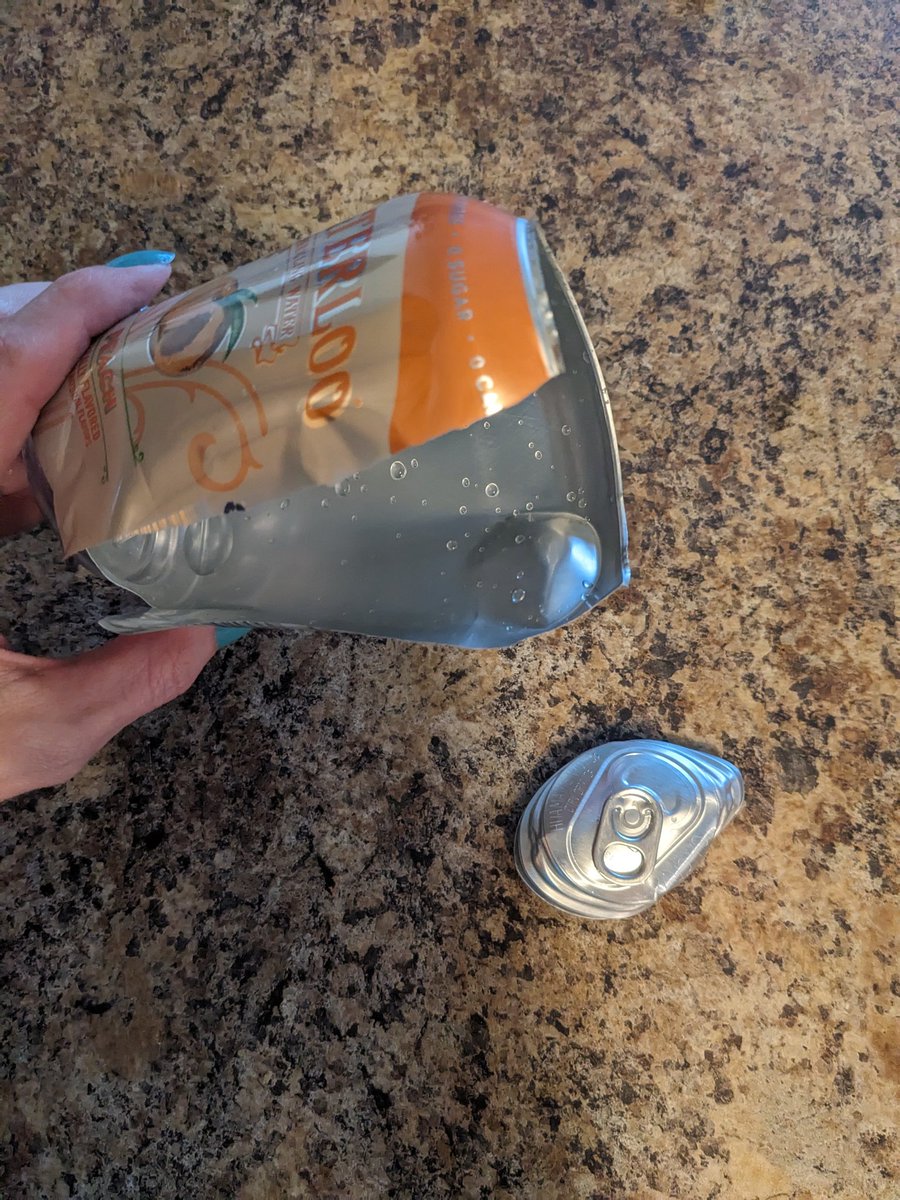 Come in from taking garbage out to kiddo saying there was loud bang. Yep...one of cans of seltzer water from back of fridge exploded 🤦‍♀️At least it was only seltzer water....cause it was EVERYWHERE in fridge 🤣Cans now moved from back & top of fridge to bottom & fridge turned down