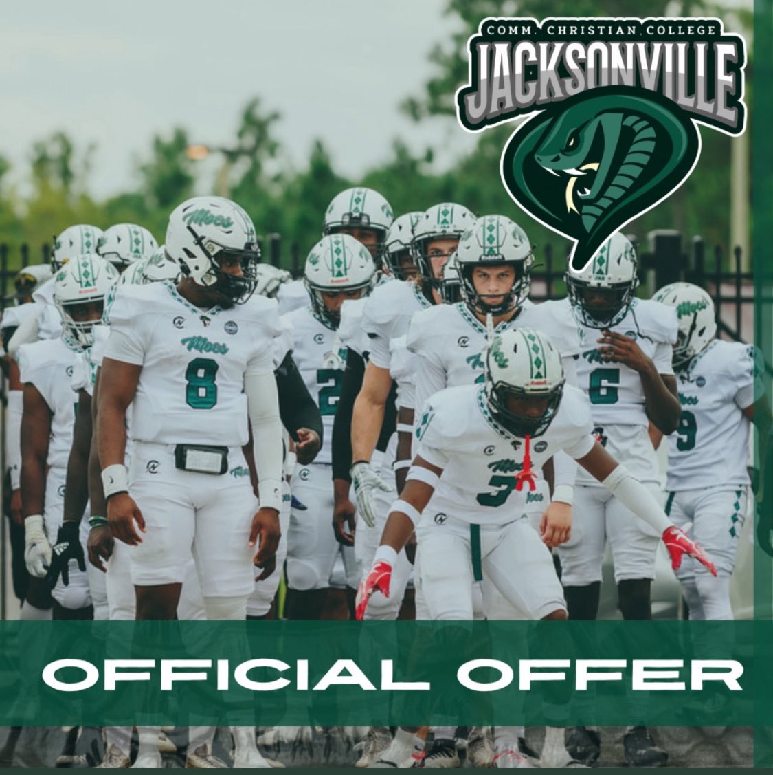 Blessed to receive my first offer from <a href="/jaa_athletics/">Jacksonville A.A. Christian College</a> <a href="/CoachJoeNieves/">Coach Joe Nieves</a> ! To God be the Glory! <a href="/dphsfootball/">Dr. Phillips</a> <a href="/CoachWellsDP/">Rodney Wells</a> <a href="/AdamMoratelli55/">Coach Moratelli</a> <a href="/SpeedPlusincBo/">Boris Jackson</a>