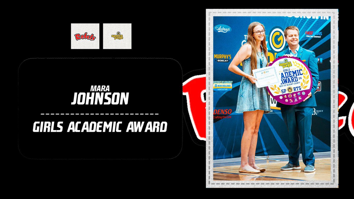 Congratulations to Mara Johnson for winning The GoTeez Sports Page Girls Academic Award. 

#GoRebels | #MaryvilleMentality