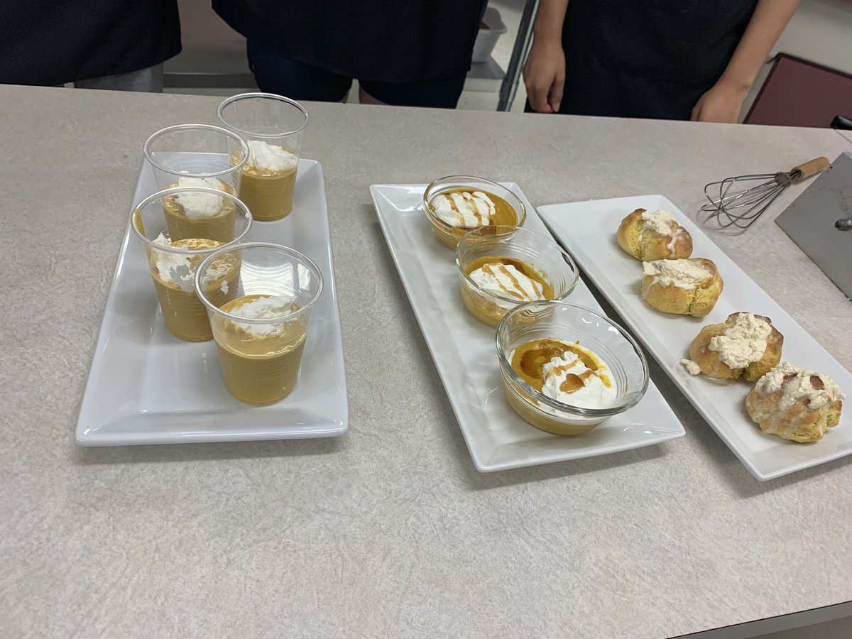 Blakeleyteach's tweet photo. Chopped Round 3 in Culinary! Mystery Basket Items- Molasses,Canned Pumpkin, Unsweetened Whipped Cream, Cayenne Pepper. Mostly fails 😂Lessons learned- you need to add flour to make a brownie &amp; it takes way more sugar and spice to sweeten/flavor something than you think https://t.co/PIb4mMUvok