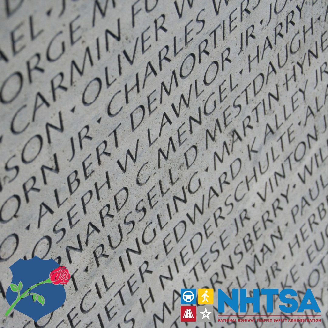 This month we come together in Washington, D.C. to honor the fallen and to rededicate ourselves to the mission of reducing traffic-related law enforcement fatalities and keeping names off the wall. #NHTSA #OfficerSafety #TrafficSafety #PoliceWeek #NationalPoliceWeek @NHTSAgov