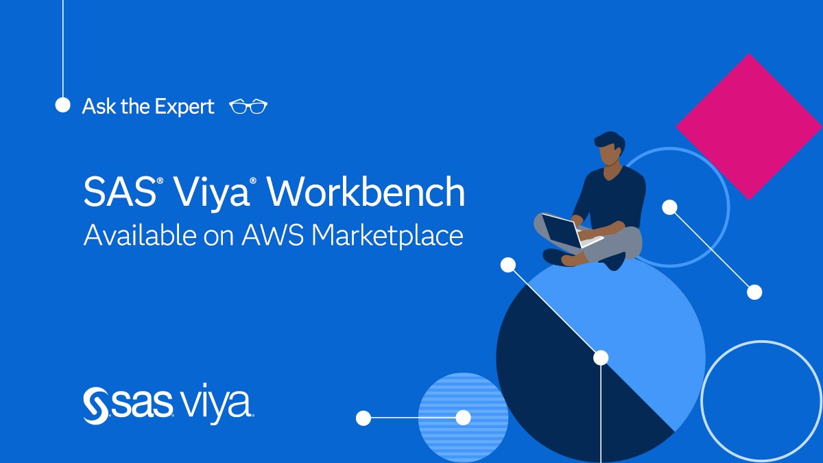 Calling all SAS Programmers and Python Developers! Learn about SAS Viya Workbench, the AWS architecture, and how to purchase through the AWS marketplace. Join this #SASwebinar LIVE June 25 at 11 am ET. Register now: 2.sas.com/6012d3ThG