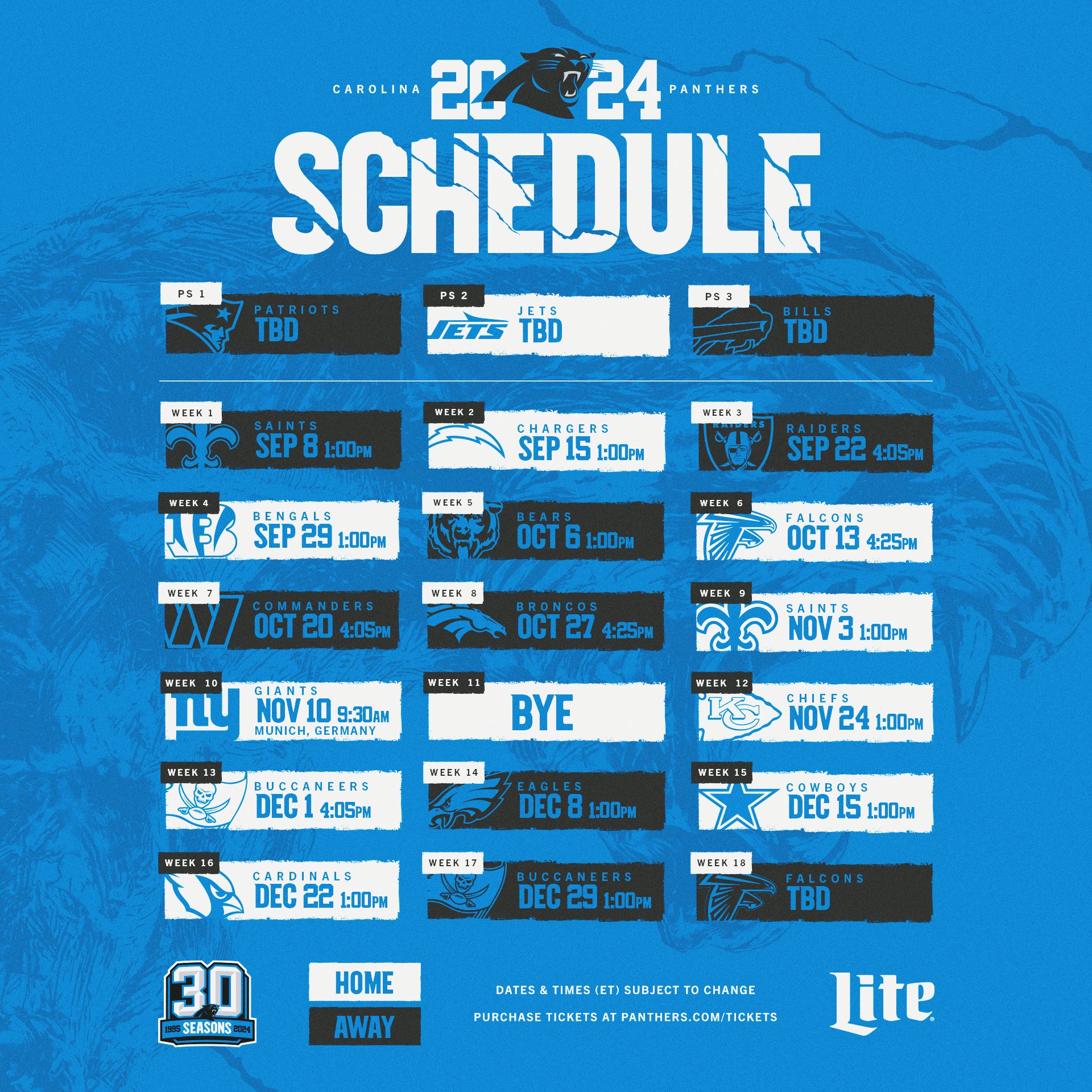 Carolina Panthers on X Let the planning begin MillerLite https t qZsBH4l690 X