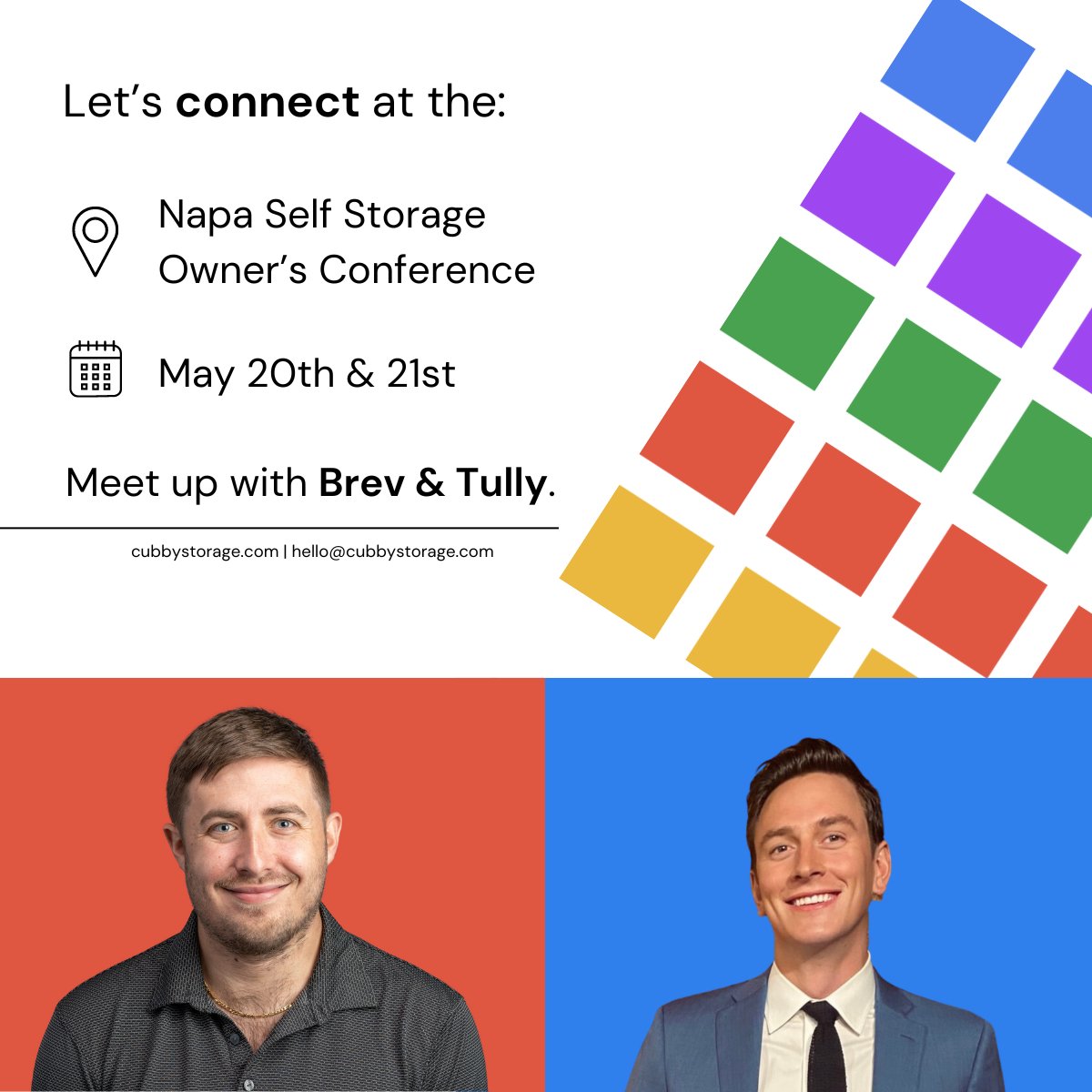 CubbyStorage's tweet image. Get ready for a grape-tastic time at the CSSA Napa Owner's Conference coming up! 🍇 We're thrilled to reunite with all of you and dive into insights from top-notch speakers. If you're in the mix, let's link up! hubs.ly/Q02xl2wH0