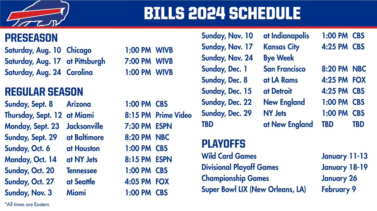 Bills 2024 schedule ⬇️