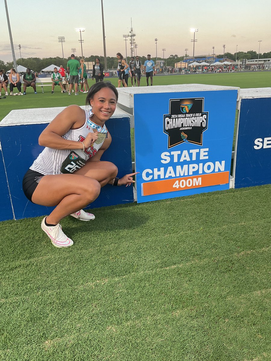 <a href="/MckenzieTravis4/">Kenzie</a> looking for the triple crown after winning the 100M and now 400M …will she win the 200M? <a href="/ecs_sentinels/">GO ECS</a>