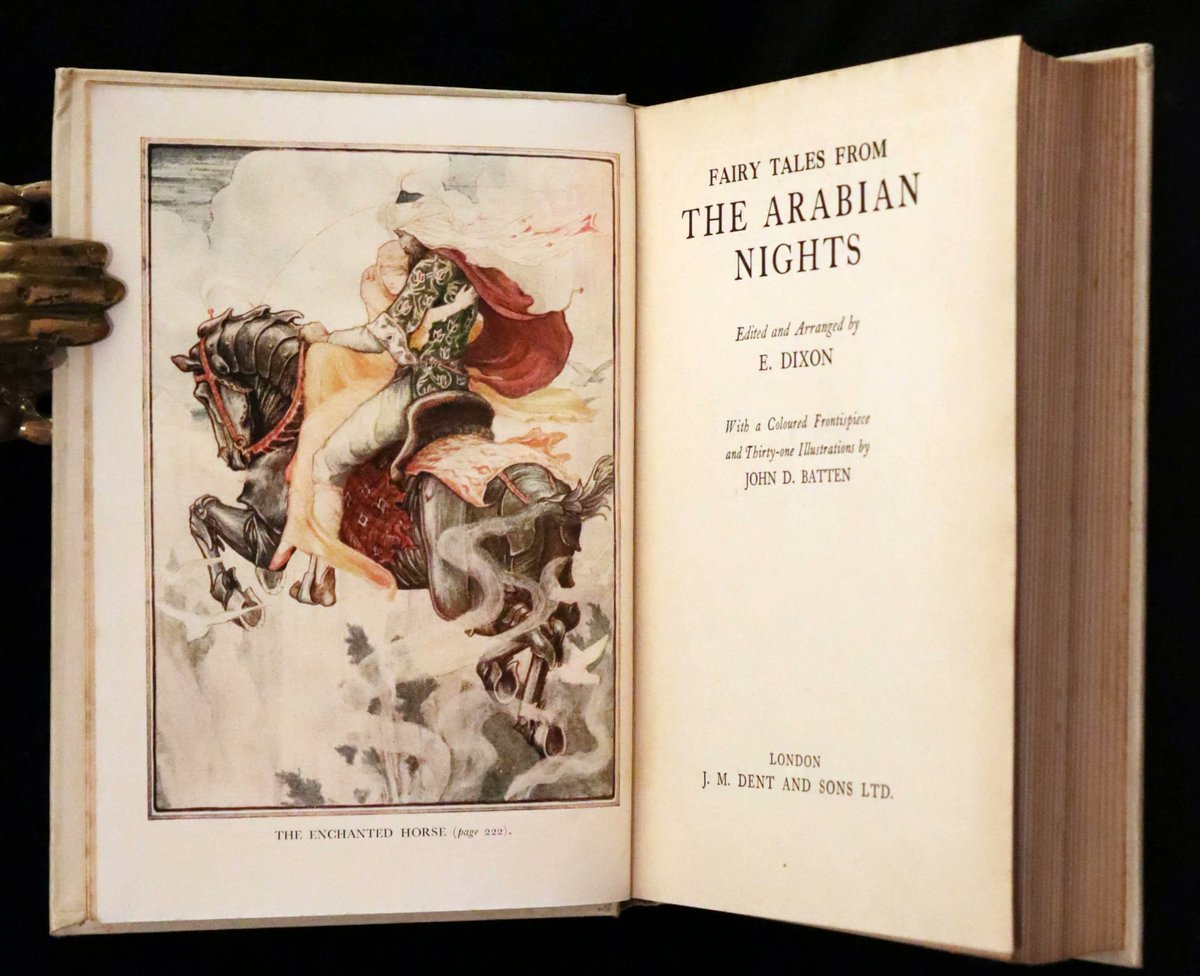Journey into the mystical realm of 'Fairy Tales from the Arabian Nights.' mflibra.com/products/1937-… This rare 1937 edition, enriched with John D. Batten's enchanting illustrations, captures the magic and wonder of the Arabian Nights.
#BookWithASoul #MFLIBRA #OwnAPieceOfHistory