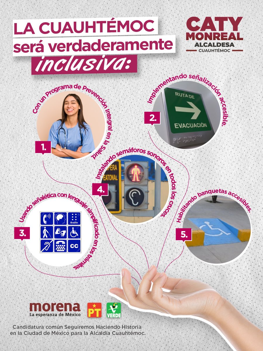 ¡La Transformación es de tod@s! Generaremos una alcaldía inclusiva con oportunidades educativas, de empleo, y de recreación. Además, gestionaremos la construcción de infraestructura que atienda las necesidades de las personas con discapacidad. #TransformemosCuauhtémoc