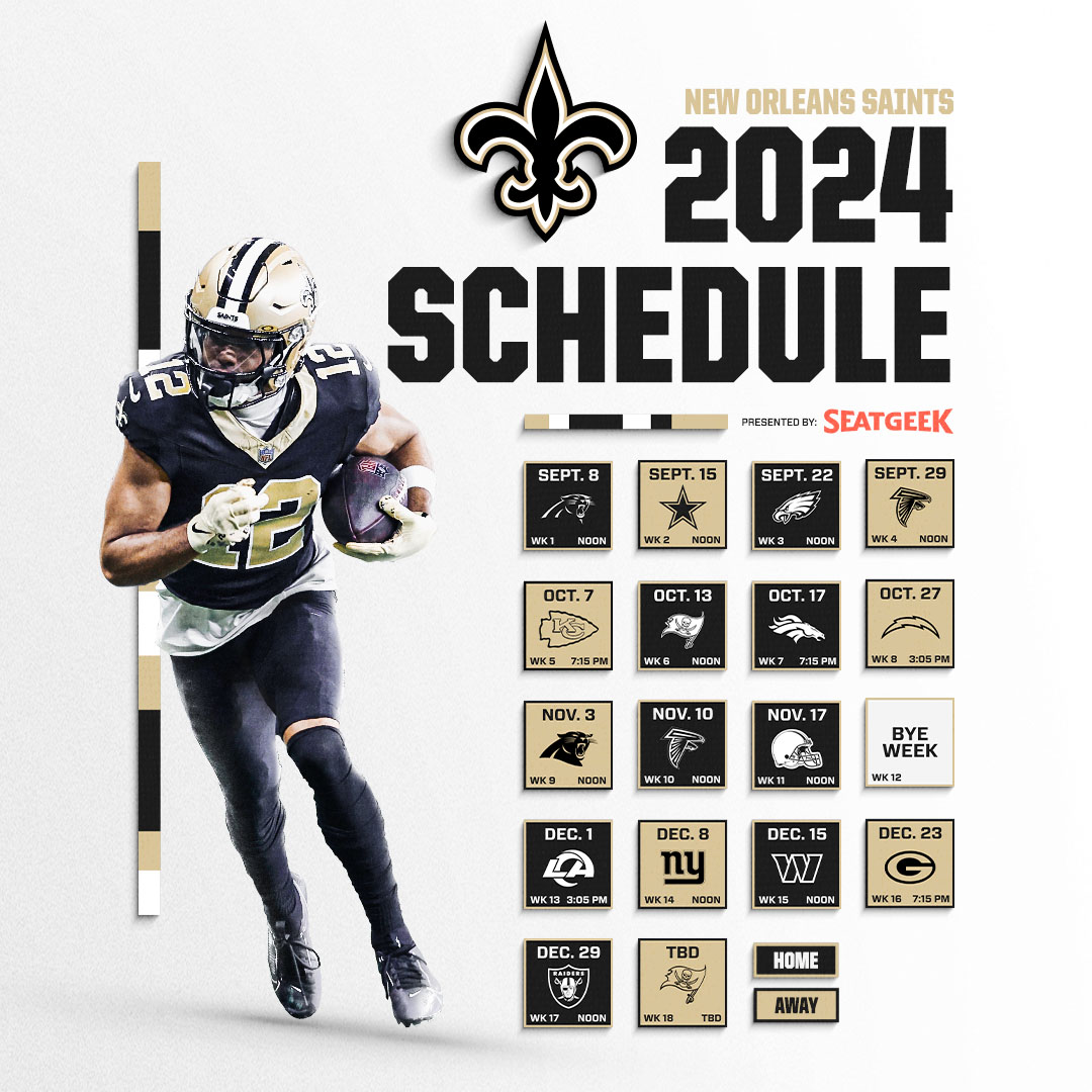 2024 Saints Schedule ⚜️ #Saints | @SeatGeek