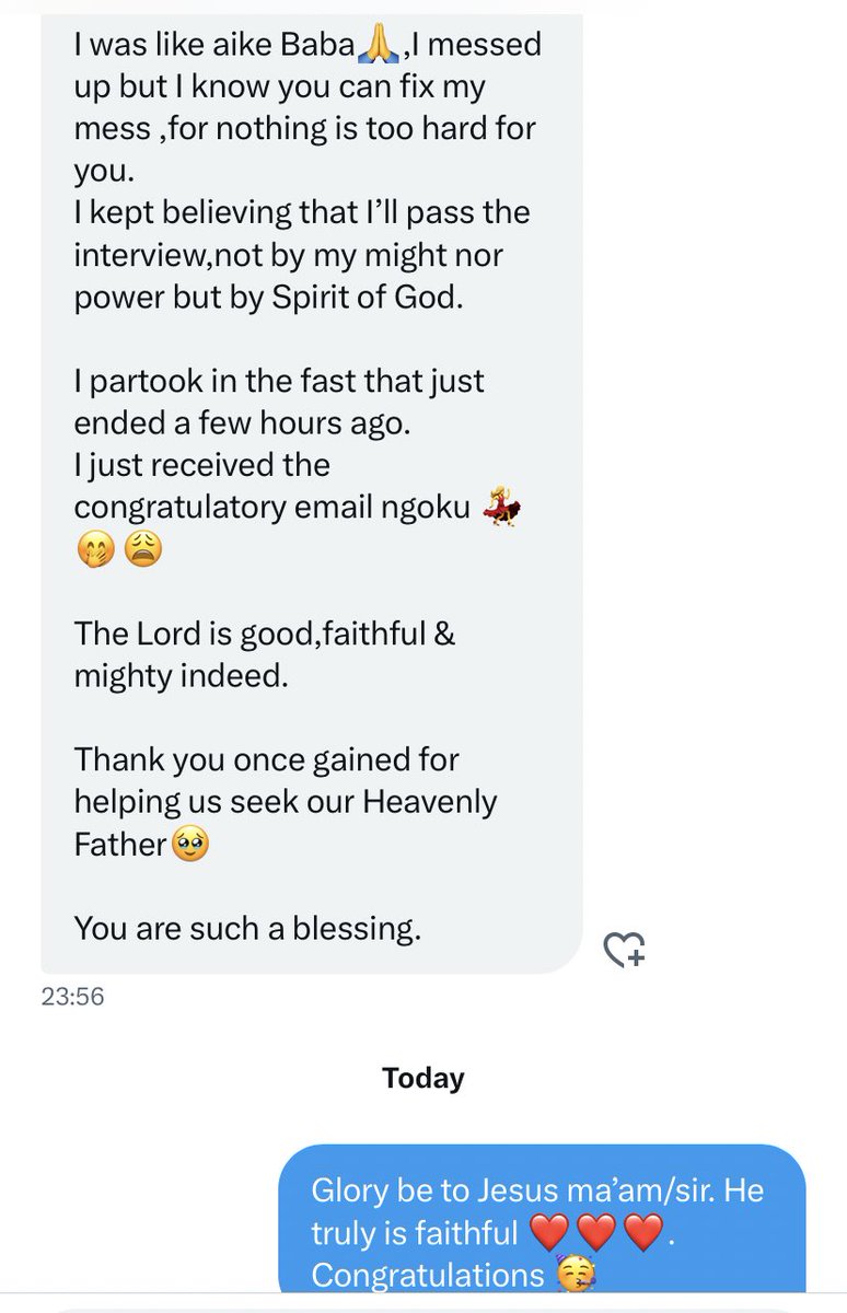 TESTIMONY 

Another employment from our God. What a faithful Father He is. Ngeke sisuke kuye ❤️🙏🏾