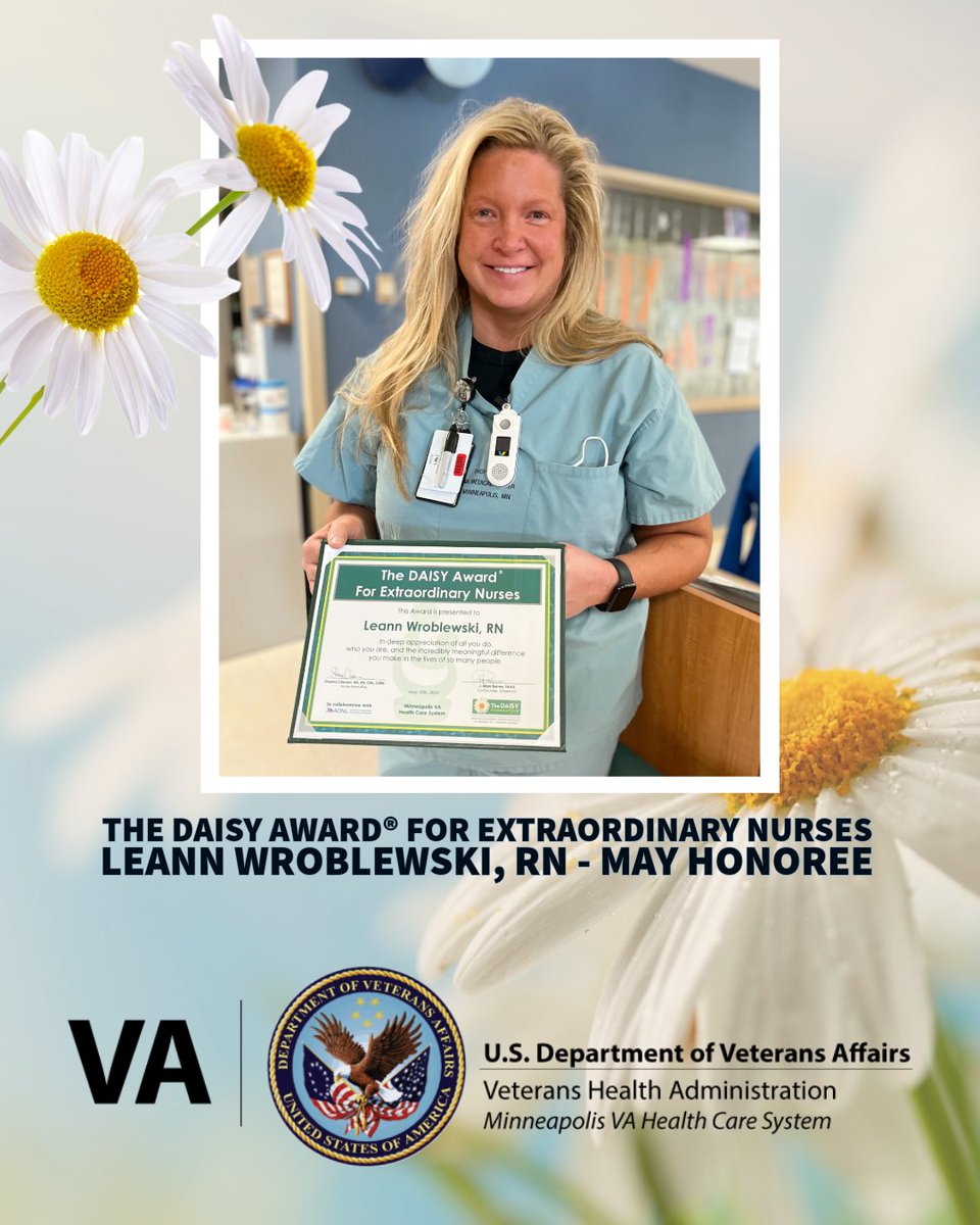 🌼 Congratulations to the May DAISY Award® Honoree Leann Wroblewski RN, ICU. 'Leann treated us all, and especially my dad, with the utmost respect and compassion...Leann touched our hearts and will never be forgotten.'