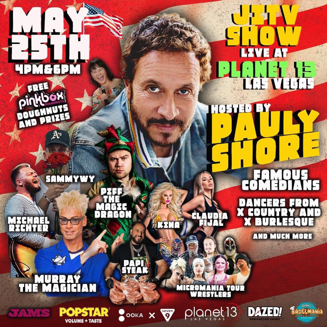 Memorial Day weekend just got a little weirder, doodzzz! If you're in #Vegas on May 25, come out to a live filming of @Jaminthevan at @ShopPlanet13: comedy, magic, music and more! It's FREE. Just gotta RSVP.

RSVP link: app.showslinger.com/v/free-rsvp-th…