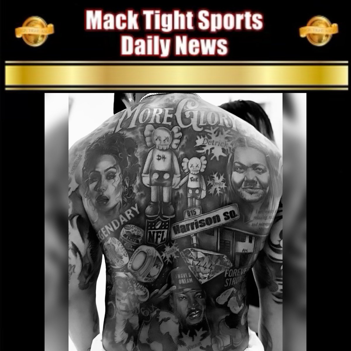 #ClevelandBrowns’ #DeshaunWatson tattoos his girlfriend on his back 👀 #NFL - #MackTightRadio 📻 #Ready2LearnShow 🧐 [Watch #MackTightTV On #RokuTV ❌ #FireTV On Channel #MackTight ❌ LISTEN TO Mack Tight Radio on macktightentertainment.com] #MackTight 👑 #MackTightRadioReloaded 🔫
