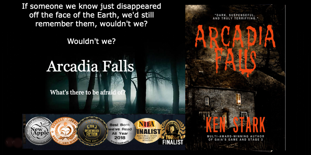 The first boy vanished without a trace, and with just as little fanfare. Even the second disappearance amounted to little more than a few passing remarks and another name skipped over in the classroom roll call. ARCADIA FALLS getbook.at/arcadiafalls FREE on Kindle Unlimited