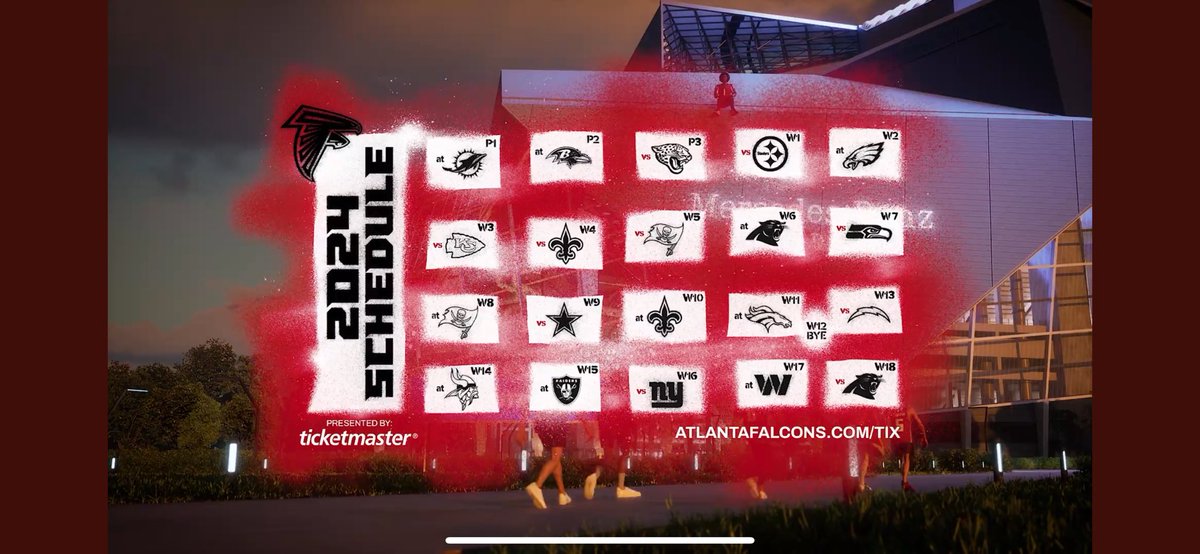 This is so sick man! Absolutely stellar job by the Falcons! Falcons schedule as well!