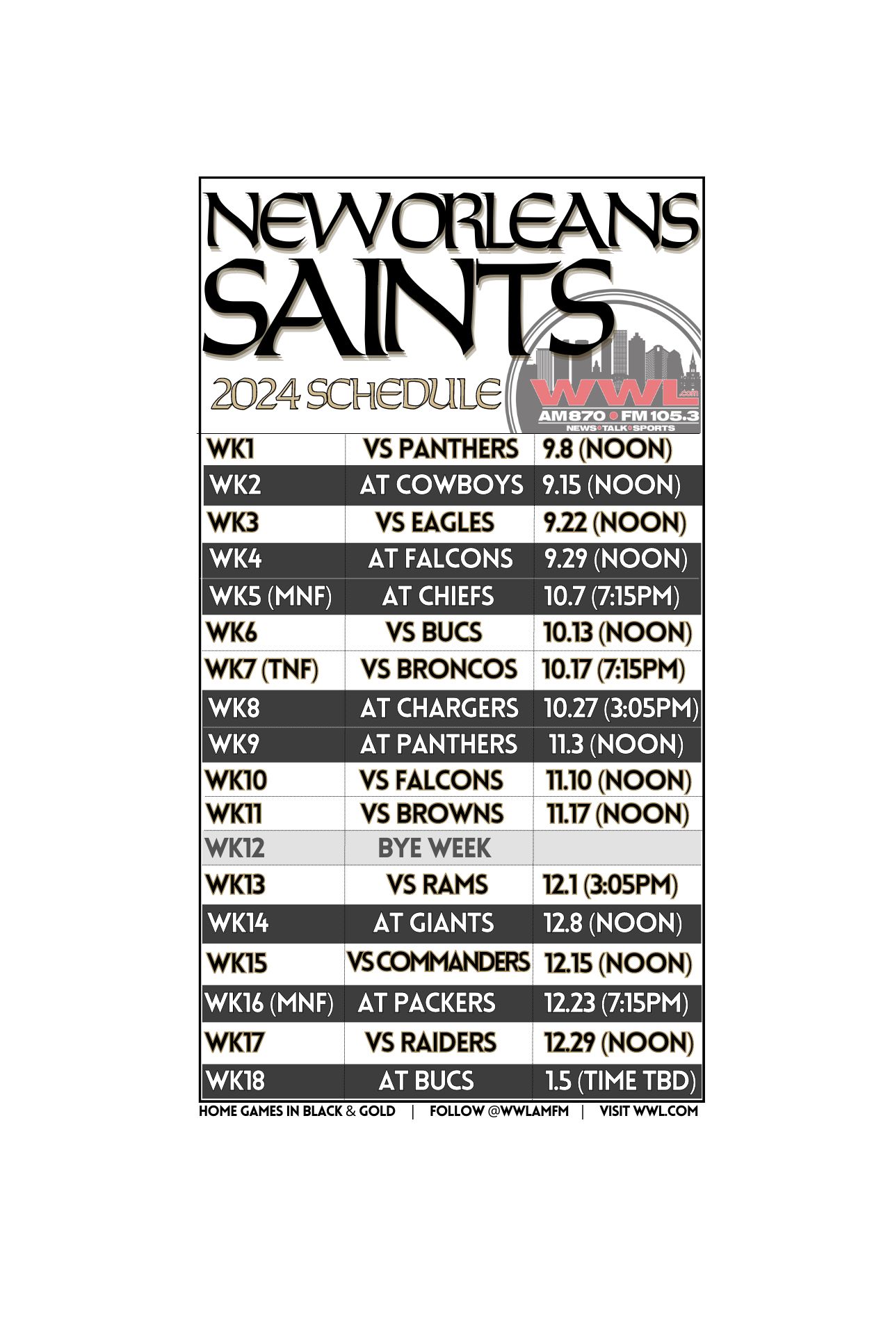wwl-radio-on-x-the-2024-new-orleans-saints-schedule-is-here-and-yes-it-s-conveniently-sized-below-as-a-phone-background-just-saying-what-s-your-2024-record