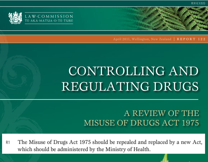 The NZ Law Commissioners: Hon. Justice Grant Hammond, Dr Warren Young, Emeritus Professor John Burrows QC, George Tanner QC and Professor Geoff McLay recommended in 2011 that NZ repeal the Misuse of Drugs Act 1975. We agree with them! @JoeBoden66
