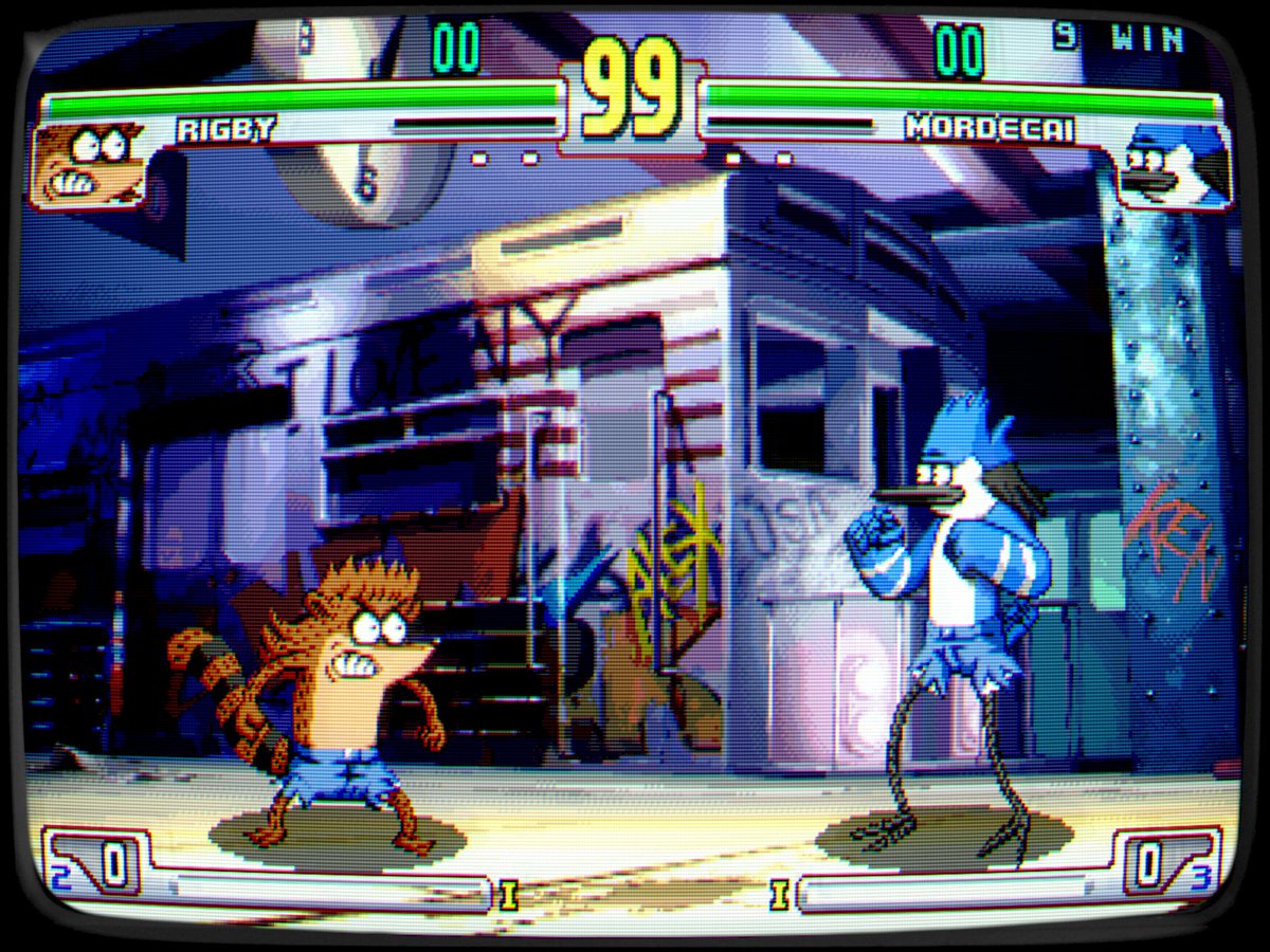 INTO THE HEAT OF BATTLE, GO FOR IT!!

#fanart #screenshot #mockup #pixelart #spritework #crt #cps3 #regularshow #CN 

Inspired by the video made by <a href="/ultrashroomz/">Ültra</a>