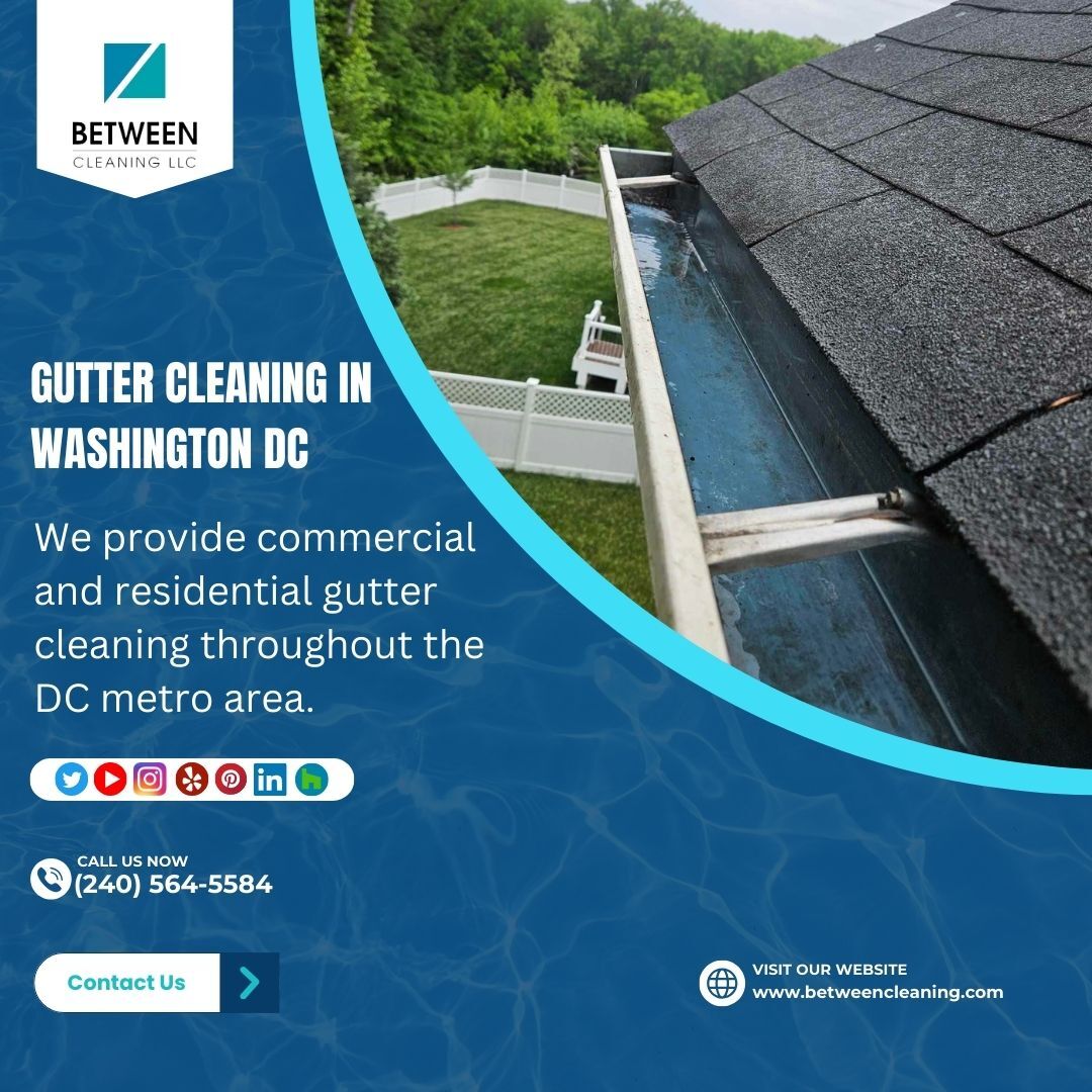 Making sure our gutters are clear to prevent any water damage! 🏠✨ #GutterCleaning #HomeMaintenance #WashingtonDC #DCLiving #CleanGutters #HomeCare #MaintenanceMatters #LocalService #WashingtonDCHomes #HomeUpkeep betweencleaning.com/gutter-cleanin…