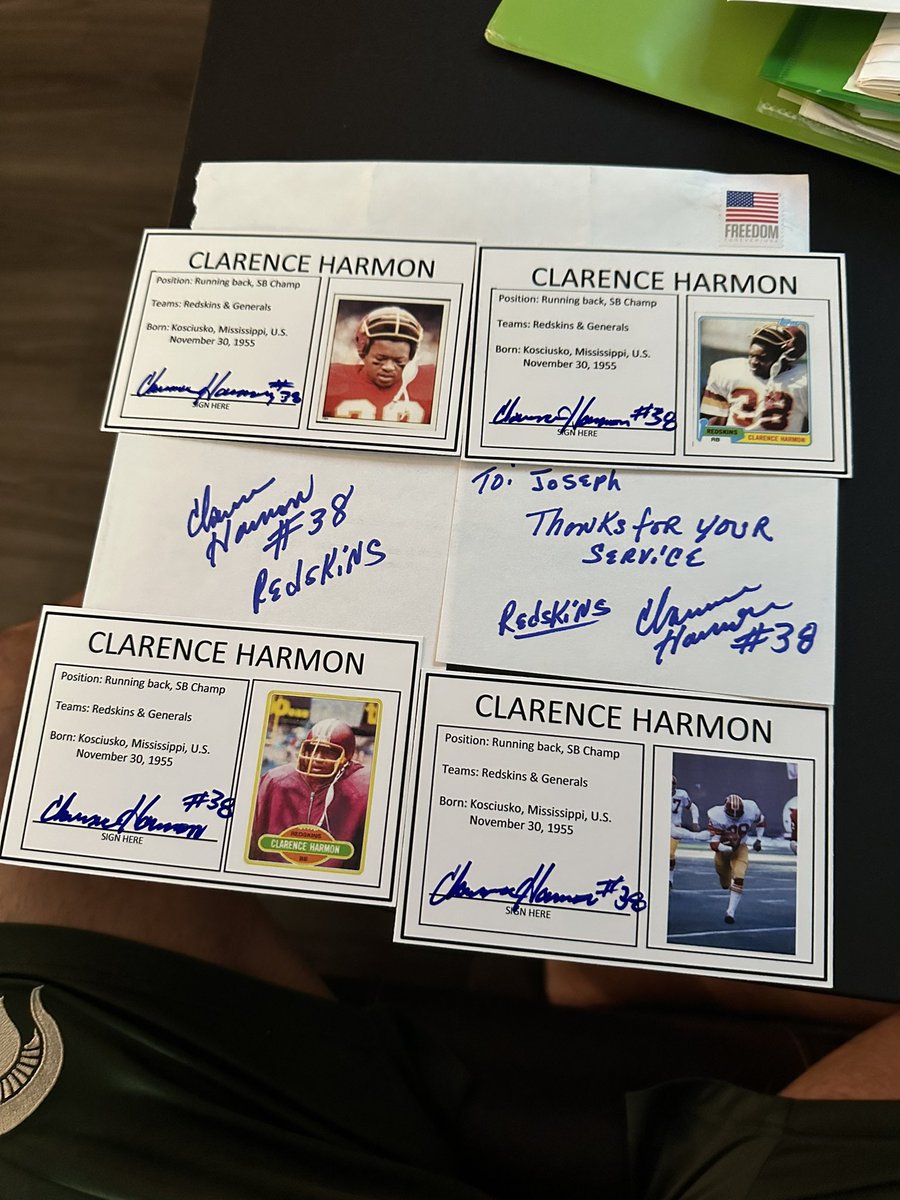 #ClarenceHarmon #football #pigskin @NFL @nflnetwork #TTM #Memorabilia #Autograph #Autographs #AutographCollector  #AutographCollection #GreatGuy #ThankYou #TTMSuccess #TTMAutographs #MailDay @Commanders #Redskins