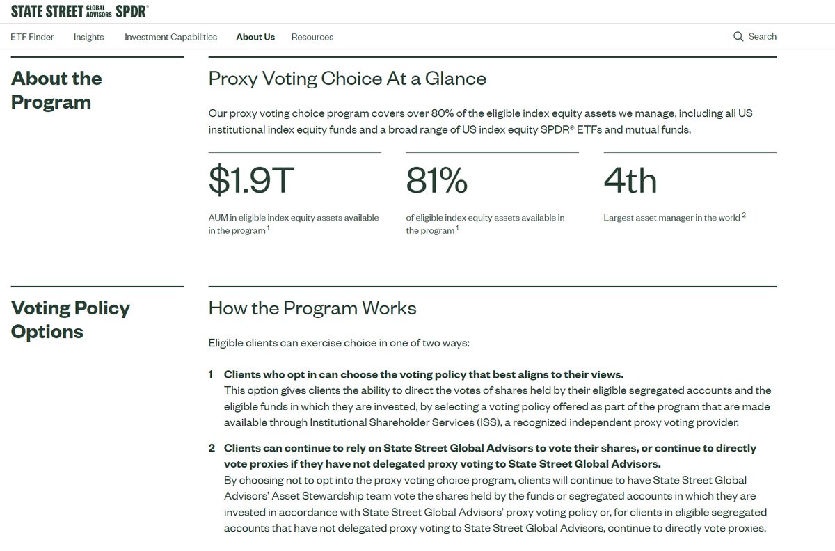 🚨🚨🚨 Important update for all investors who hold State Street index equity funds. State Street is the 3rd biggest institutional holder of TSLA shares and voted in 2018 against the comp package. State Street allows for 80% of these funds that you can opt in you vote yourself