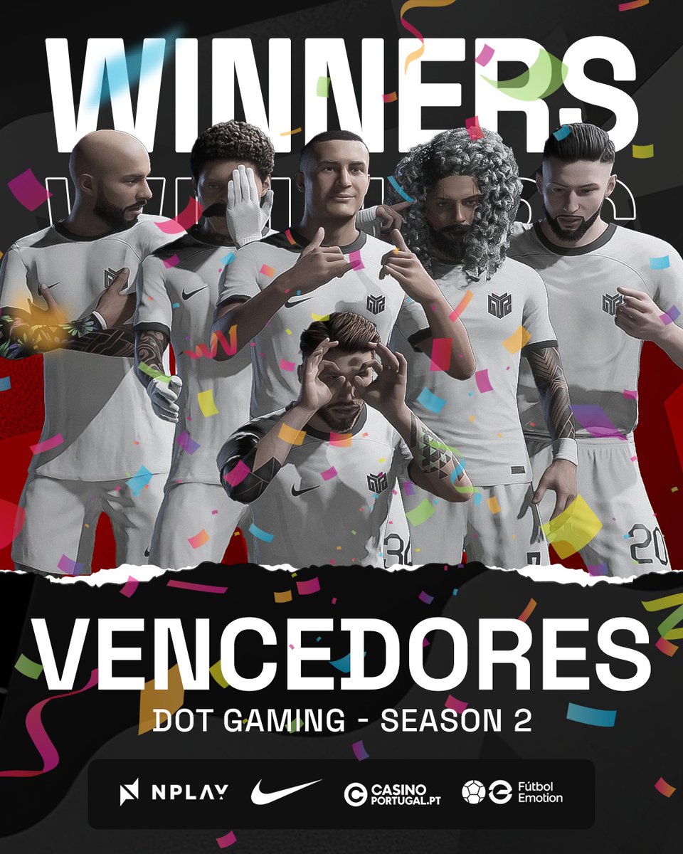 🏆CAMPEÕES <a href="/clubs_dotgaming/">Liga Clubs by Radio Popular</a> Season II🏆

Grande desempenho da nossa equipa de #EAFC clubs!!! 💥
Aproveitamos para felicitar todos os nossos jogadores e staff, bem como agradecer por todo o trabalho, empenho e dedicação!!!! 👏👏

#RespectAllFearNone #EAFC24 #clubs