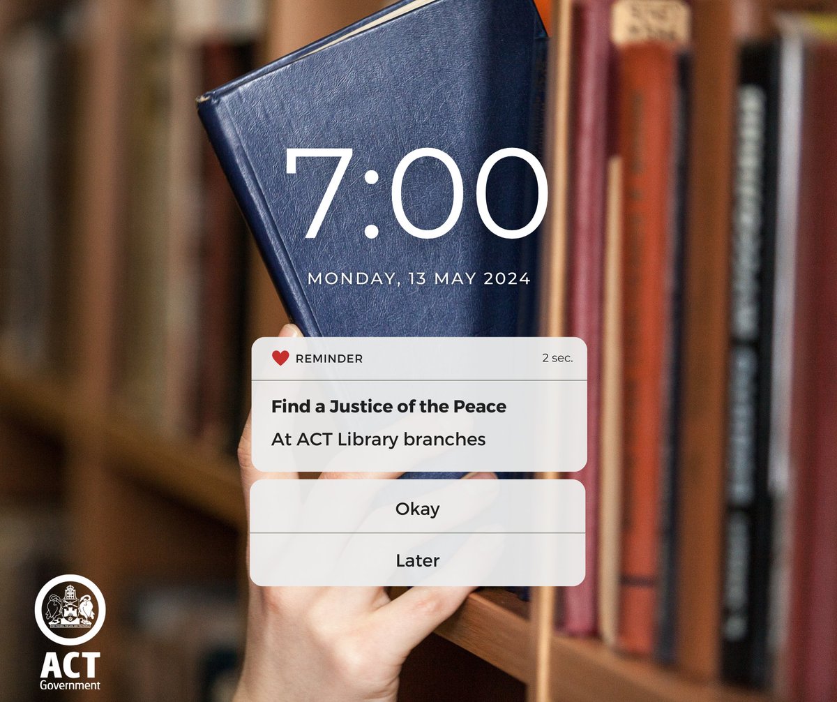 If you're an ACT resident you can head to one of our ACT library branches to get a witness signature or get a document certified by a Justice of the Peace for free. To check locations and session times visit 👉 bit.ly/44BTIwE