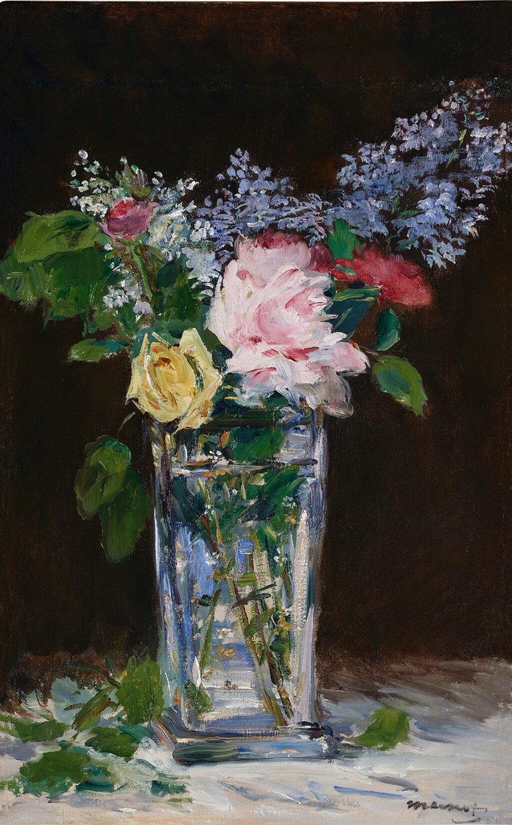 #AuctionUpdate: It’s almost impossible not to love a floral painting by Édouard Manet, as recognized by the New York sale room tonight. ‘Vase de fleurs, roses et lilas’ sold for $10M. #SothebysModern