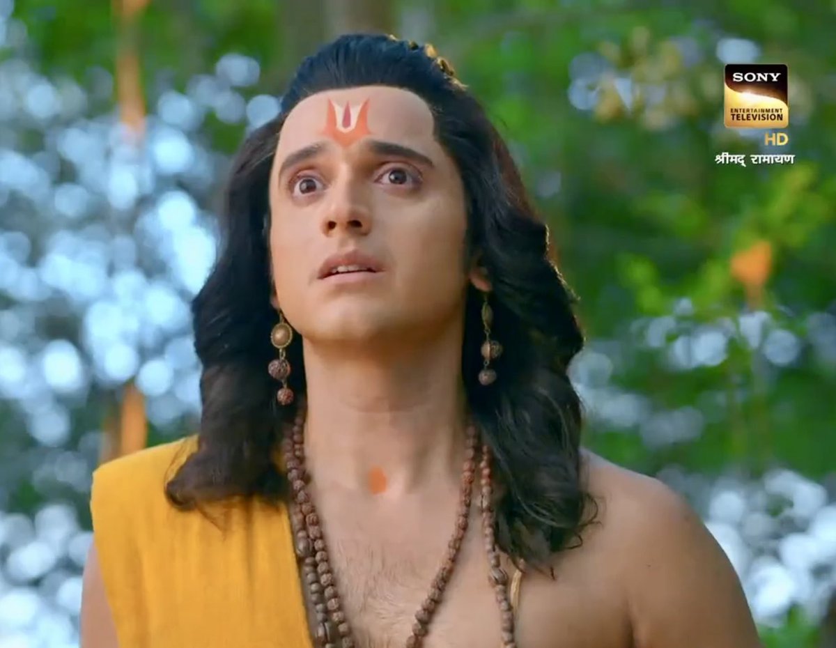 when he hears  Hanumanji screaming maine Sita Mata ko dekha transition of expressions from shock confusion to happiness changed within fraction of secs & shine in eyes appeared,its sheer brilliance of Sujay.he fully personify emotions of Shri Ram #ShrimadRamayan #SujayReu ✨✨