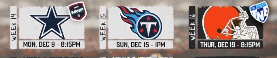 The NFL values player safety enough to ban tackles, but not enough to not schedule a team to play three football games in 10 days.