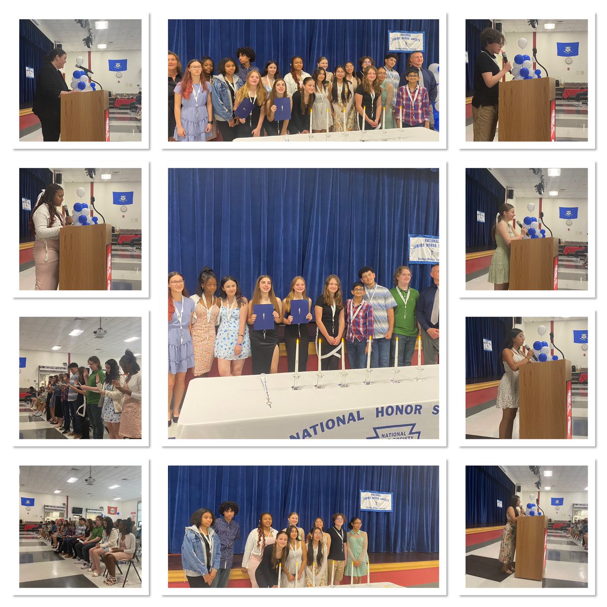 Please join us in celebrating the amazing efforts the Grind the GRIT of our @DerbyMiddle_CT 2024 National Junior Honor Society Inductees! TY to our 2023 Class for leading the ceremony. #GrindGRITGlory