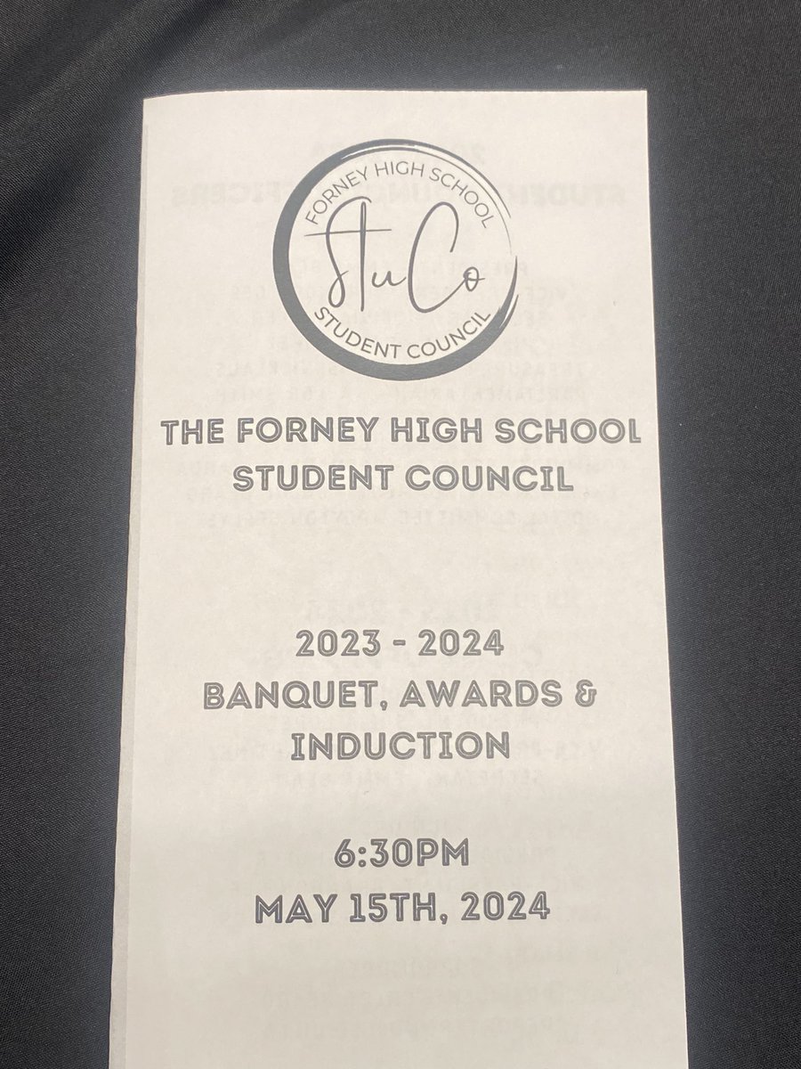 Super excited to join @ForneyStuCo for the 23-24 Awards Banquet & Induction. #ForneyLeaders #TheFutureIsBright 😎 ✨