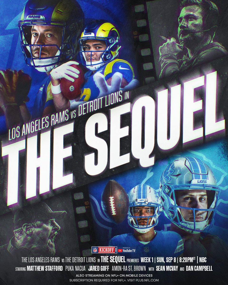 NFL (@nfl) on Twitter photo The Return to Detroit (Part II). Week 1 Sunday Night Football. <a href="/SNFonNBC/">Sunday Night Football on NBC</a>
📺: NFL Schedule Release on NFLN/ESPN2
📱: Stream on #NFLPlus The Return to Detroit (Part II). Week 1 Sunday Night Football. <a href="/SNFonNBC/">Sunday Night Football on NBC</a>
📺: NFL Schedule Release on NFLN/ESPN2
📱: Stream on #NFLPlus