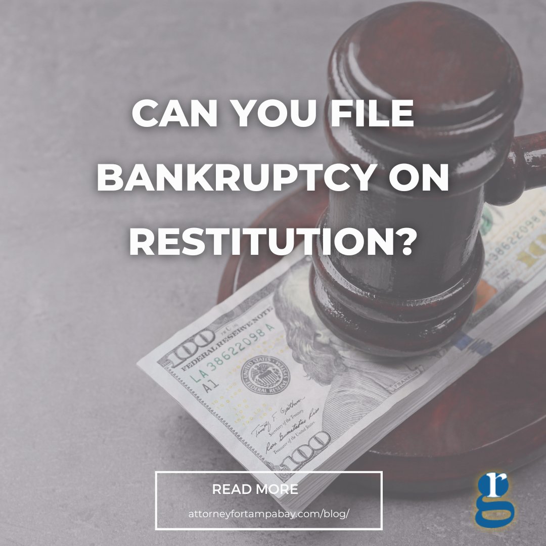 Whether you can discharge restitution in bankruptcy depends on the nature of the debt and the type of bankruptcy filed. Here’s what you need to know: bit.ly/4bvNcts

Call us at 813-387-6934 to schedule a free consultation.

#bankruptcylawyer #bankruptcy #debtfreejourney