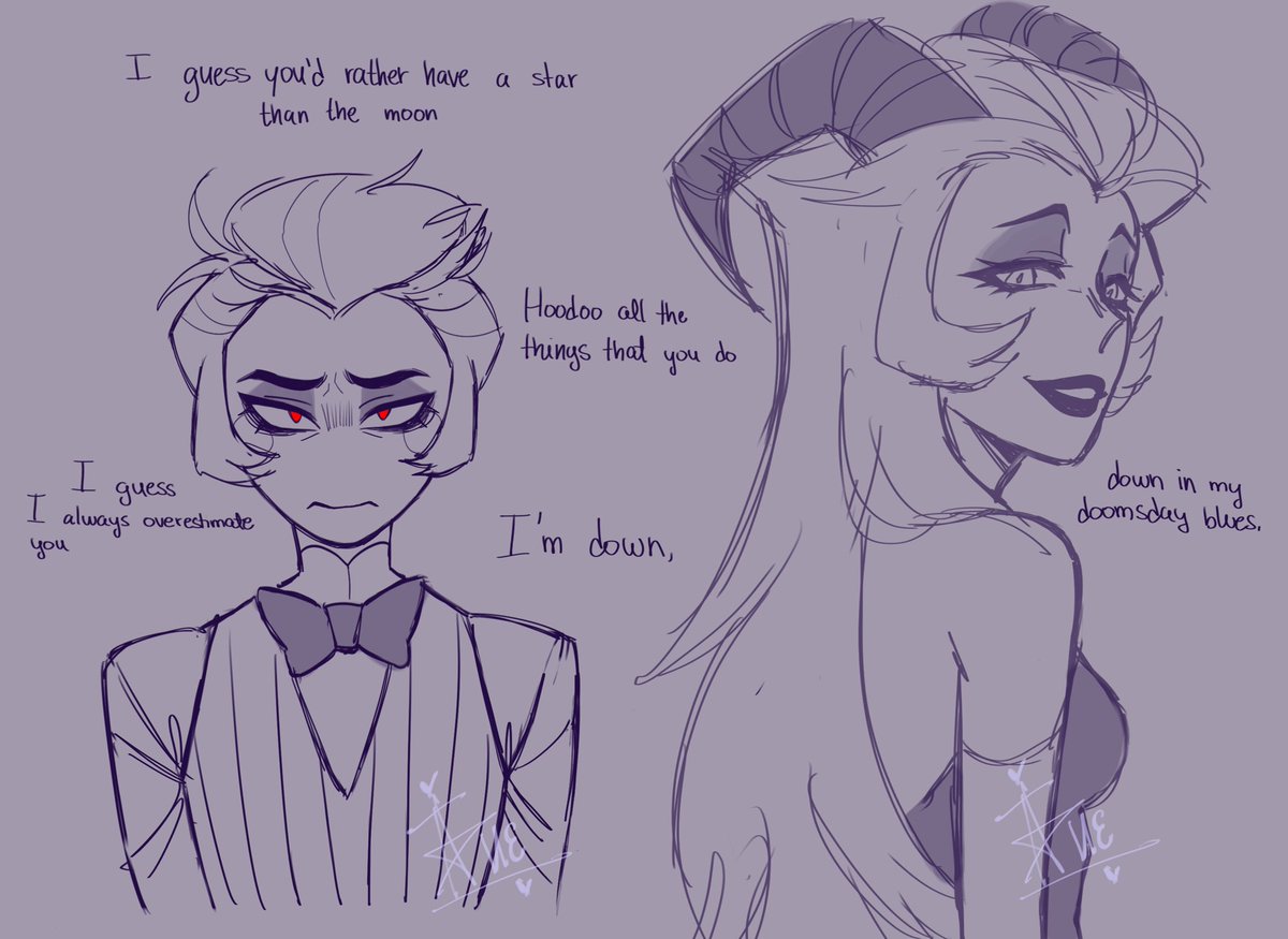 guess who’s obsessed with doomsday blue by bambie thug now
#hazbinhotel #hazbinhotellucifer #hazbinhotellilith #lucilith